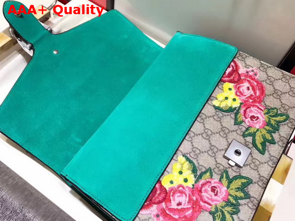 Gucci Dionysus Embroidered Shoulder Bag with Emerald Green Suede Details Modern Sequin Applique Replica