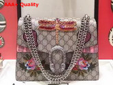 Gucci Dionysus Embroidered Shoulder Bag with Pink Python Details and Embroidered Dragonfly Replica