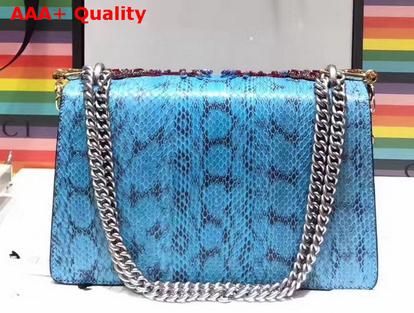 Gucci Dionysus Embroidered Snakeskin Shoulder Bag Marine Blue Snakeskin Replica