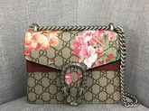 Gucci Dionysus GG Blooms Mini Bag Pink Suede Trim 421970