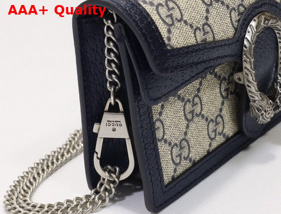 Gucci Dionysus GG Super Mini Bag Beige and Blue GG Supreme Canvas 476432 Replica