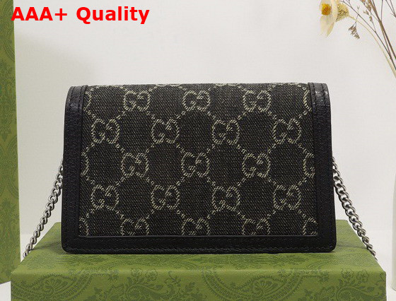 Gucci Dionysus GG Super Mini Bag Black and Ivory GG Denim Jacquard 476432 Replica