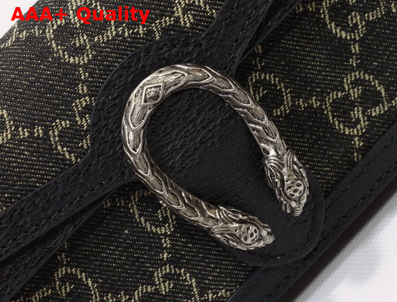 Gucci Dionysus GG Super Mini Bag Black and Ivory GG Denim Jacquard 476432 Replica