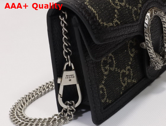 Gucci Dionysus GG Super Mini Bag Black and Ivory GG Denim Jacquard 476432 Replica