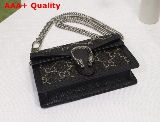 Gucci Dionysus GG Super Mini Bag Black and Ivory GG Denim Jacquard 476432 Replica