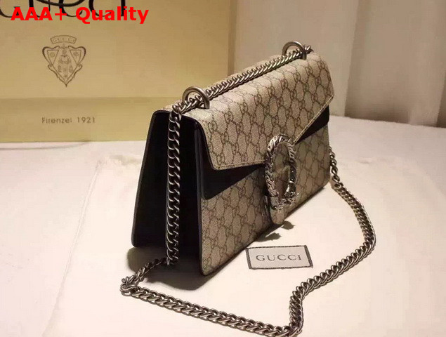 Gucci Dionysus GG Supreme Canvas Shoulder Bag with Black Suede Detail Replica