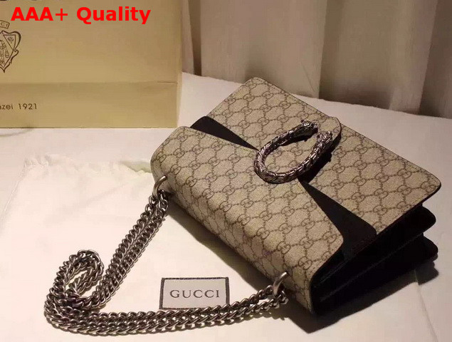 Gucci Dionysus GG Supreme Canvas Shoulder Bag with Black Suede Detail Replica