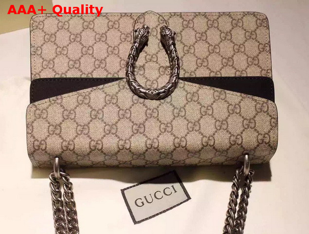 Gucci Dionysus GG Supreme Canvas Shoulder Bag with Black Suede Detail Replica