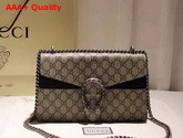 Gucci Dionysus GG Supreme Canvas Shoulder Bag with Black Suede Detail Replica