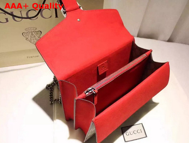 Gucci Dionysus GG Supreme Canvas Shoulder Bag with Red Suede Detail Replica