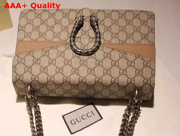 Gucci Dionysus GG Supreme Canvas Shoulder Bag with Taupe Suede Detail Replica