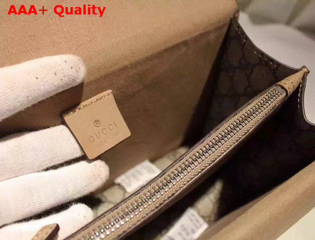 Gucci Dionysus GG Supreme Canvas Shoulder Bag with Taupe Suede Detail Replica