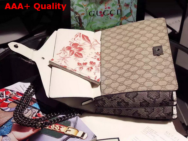 Gucci Dionysus GG Supreme Embroidered Bag with Snakeskin Replica