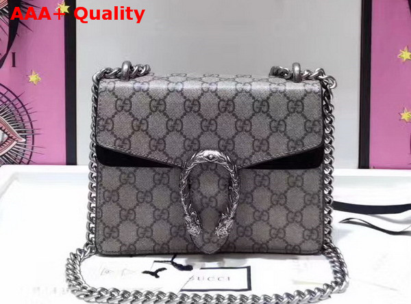 Gucci Dionysus GG Supreme Mini Bag with Black Suede Trim Replica