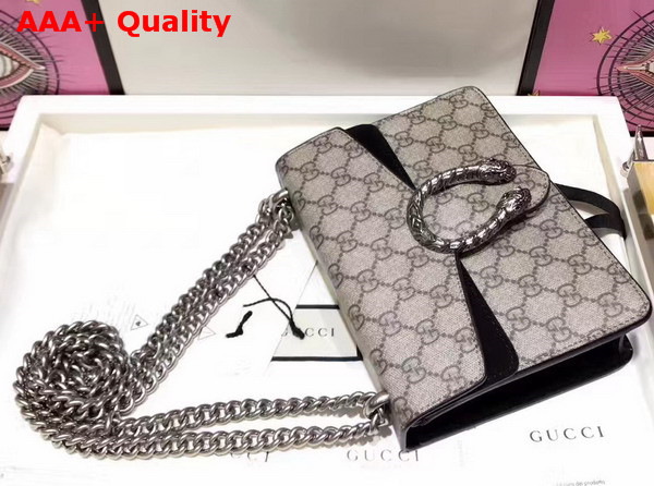 Gucci Dionysus GG Supreme Mini Bag with Black Suede Trim Replica