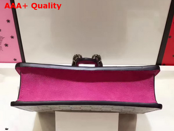 Gucci Dionysus GG Supreme Mini Bag with Pink Suede Trim Replica