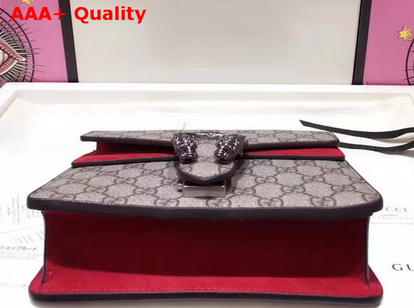 Gucci Dionysus GG Supreme Mini Bag with Red Suede Trim Replica