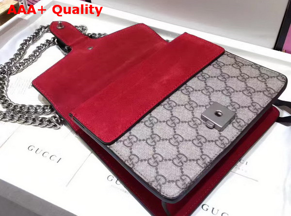 Gucci Dionysus GG Supreme Mini Bag with Red Suede Trim Replica