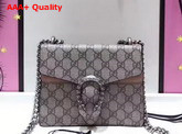 Gucci Dionysus GG Supreme Mini Bag with Taupe Suede Trim Replica