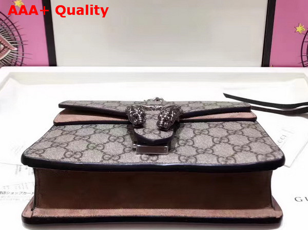 Gucci Dionysus GG Supreme Mini Bag with Taupe Suede Trim Replica