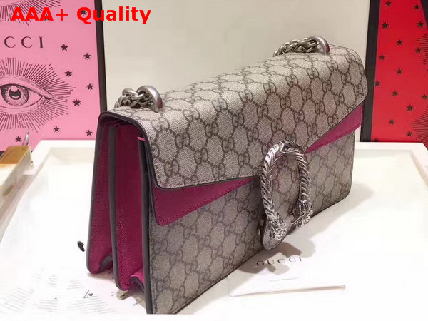 Gucci Dionysus GG Supreme Shoulder Bag with Pink Suede Details Replica