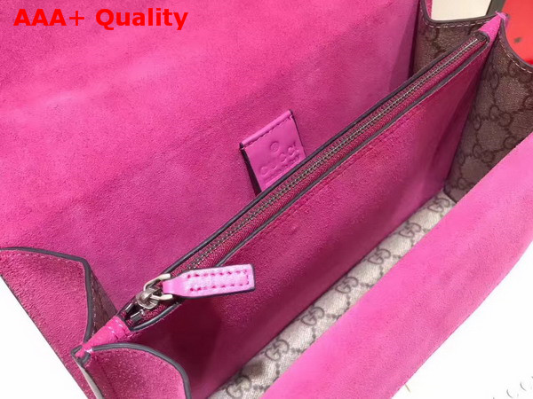 Gucci Dionysus GG Supreme Shoulder Bag with Pink Suede Details Replica