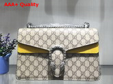 Gucci Dionysus GG Supreme Shoulder Bag with Yellow Suede Details Replica