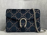 Gucci Dionysus GG Velvet Mini Chain Bag in Blue