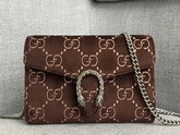 Gucci Dionysus GG Velvet Mini Chain Bag in Brown GG Velvet