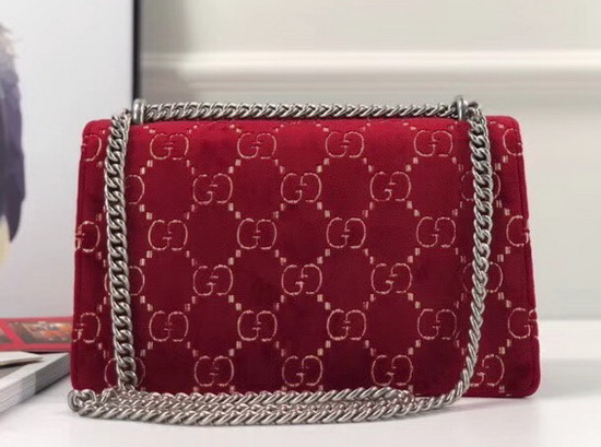 Gucci Dionysus GG Velvet Small Shoulder Bag Red GG Velvet