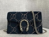 Gucci Dionysus GG Velvet Super Mini Bag in Blue