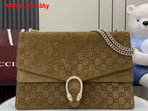 Gucci Dionysus Large Shoulder Bag in Brown GG Suede 795003 Replica