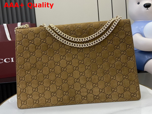 Gucci Dionysus Large Shoulder Bag in Brown GG Suede 795003 Replica