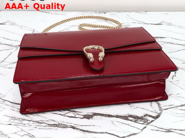 Gucci Dionysus Large Shoulder Bag in Rosso Ancora Patent Leather 795003 Replica