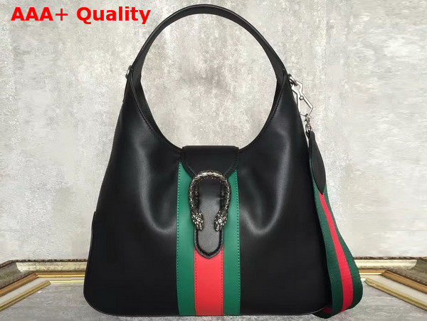 Gucci Dionysus Leather Hobo in Black Real Leather Replica