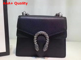 Gucci Dionysus Leather Mini Bag in Black with Crystal Dionysus Buckle Replica