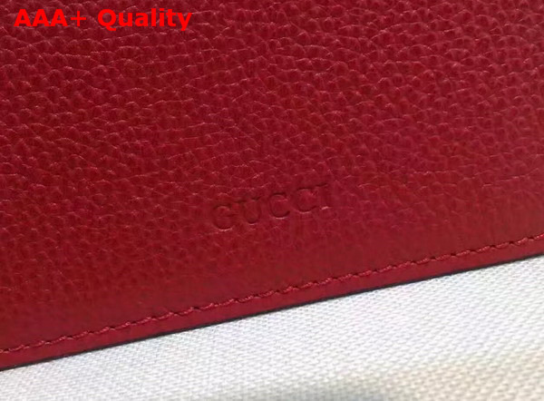 Gucci Dionysus Leather Shoulder Bag in Red with Crystal Dionysus Buckle Replica