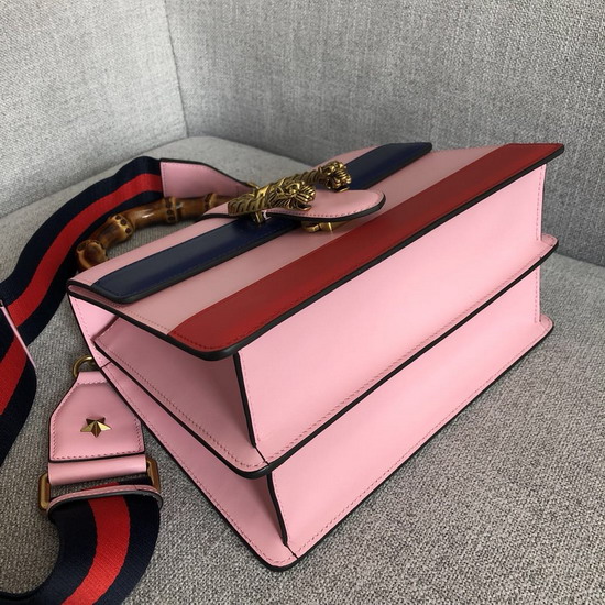 Gucci Dionysus Leather Top Handle Bag Baby Pink