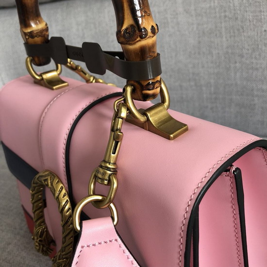 Gucci Dionysus Leather Top Handle Bag Baby Pink