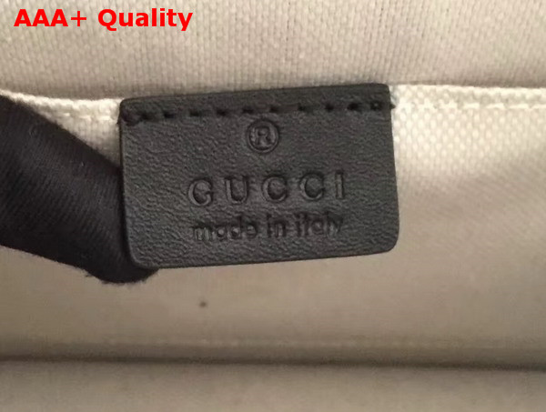 Gucci Dionysus Leather Top Handle Bag Black Leather Medium Size Replica