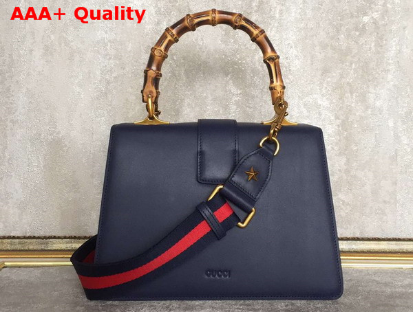 Gucci Dionysus Leather Top Handle Bag Blue Green Red Leather Medium Size Replica