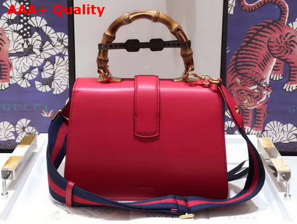 Gucci Dionysus Leather Top Handle Bag Red White Blue Leather Medium Size Replica