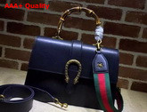 Gucci Dionysus Leather Top Handle Bag in Black Calf Leather Replica