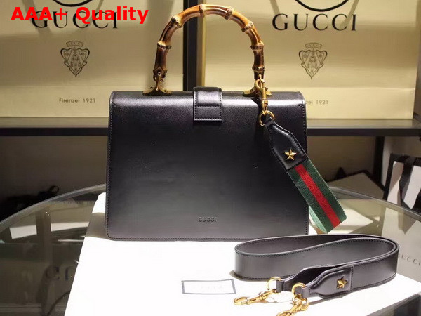 Gucci Dionysus Leather Top Handle Bag in Black Replica