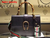 Gucci Dionysus Leather Top Handle Bag in Black Replica