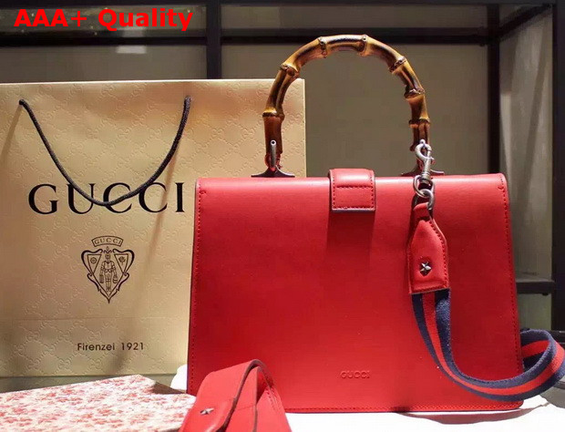 Gucci Dionysus Leather Top Handle Bag in Red Calf Leather Replica