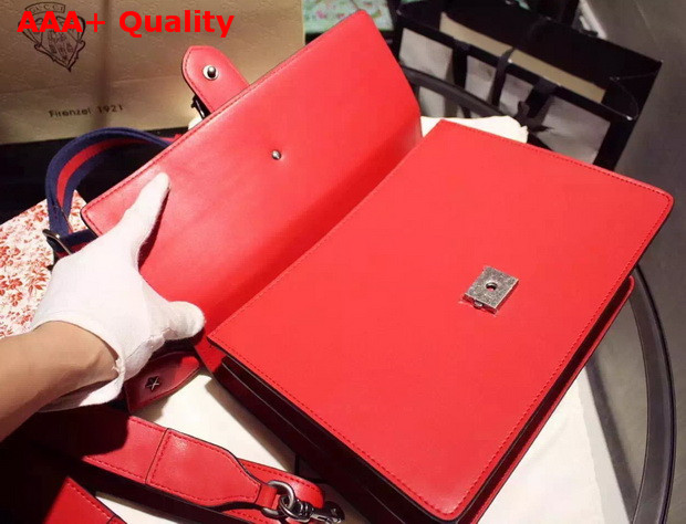 Gucci Dionysus Leather Top Handle Bag in Red Calf Leather Replica