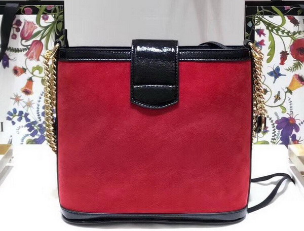 Gucci Dionysus Medium Bucket Bag Hibiscus Red Suede