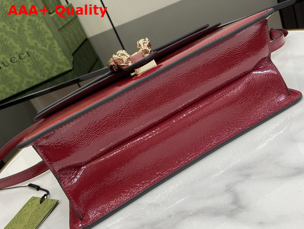 Gucci Dionysus Medium Top Handle Bag in Gucci Rosso Ancora Patent Leather 795007 Replica