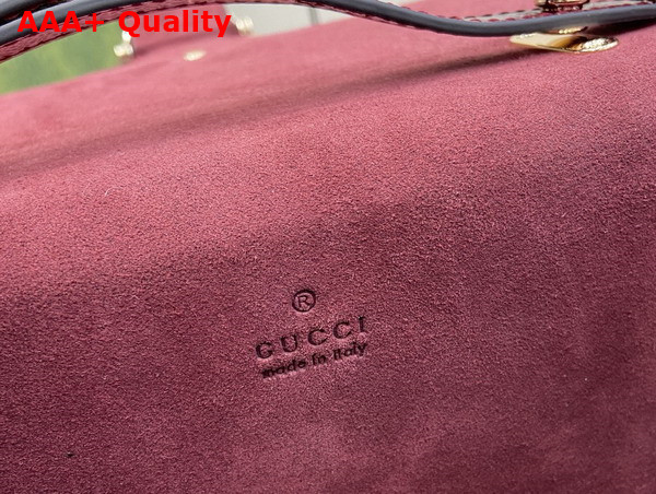 Gucci Dionysus Medium Top Handle Bag in Gucci Rosso Ancora Patent Leather 795007 Replica